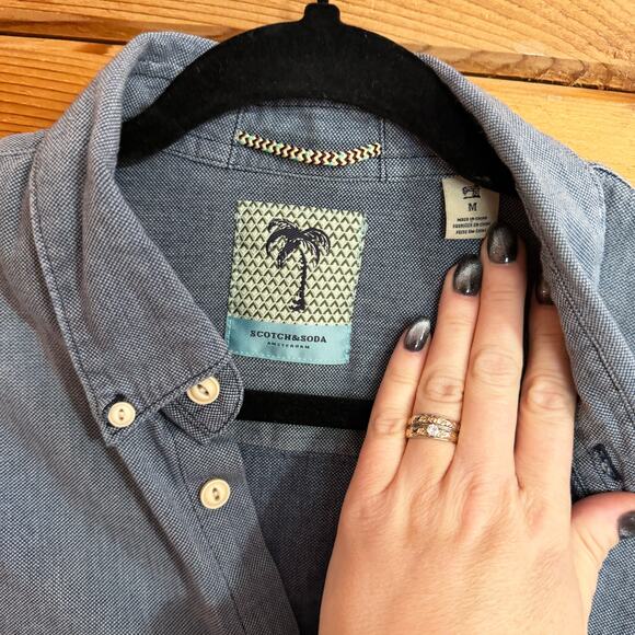 SCOTCH & SODA Mens Button Down Long Sleeve Size Medium - Picture 3 of 4